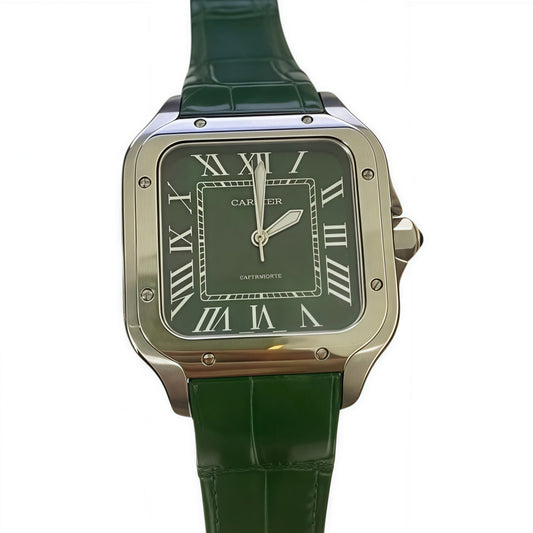 Cartier Santos Green Dial Large Size WSSA0062 Unworn 2025