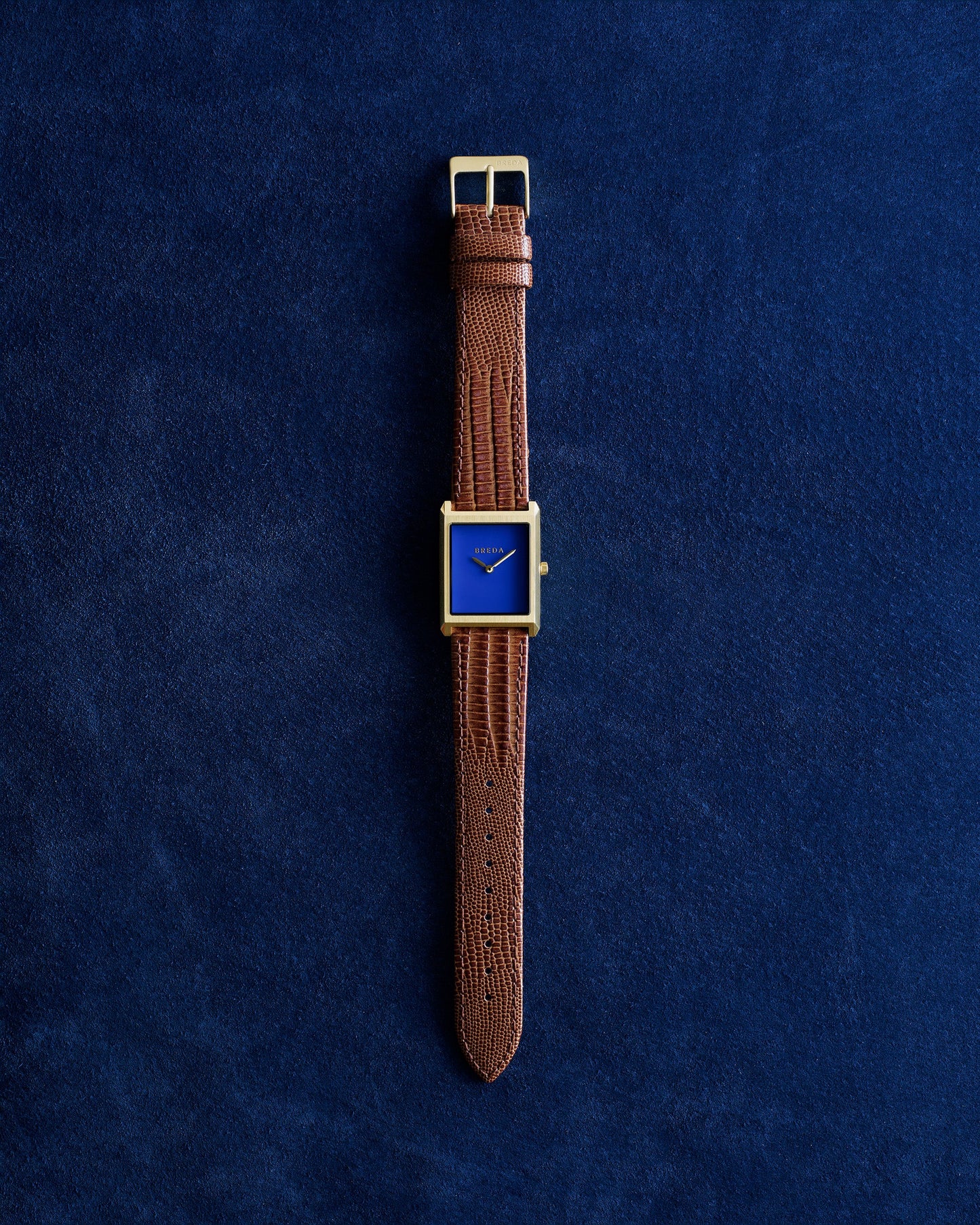 Virgil (Lizard Embossed) - Gold/Brown/Cobalt