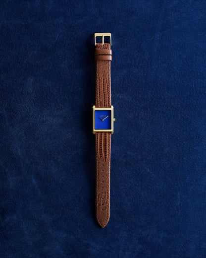 Virgil (Lizard Embossed) - Gold/Brown/Cobalt
