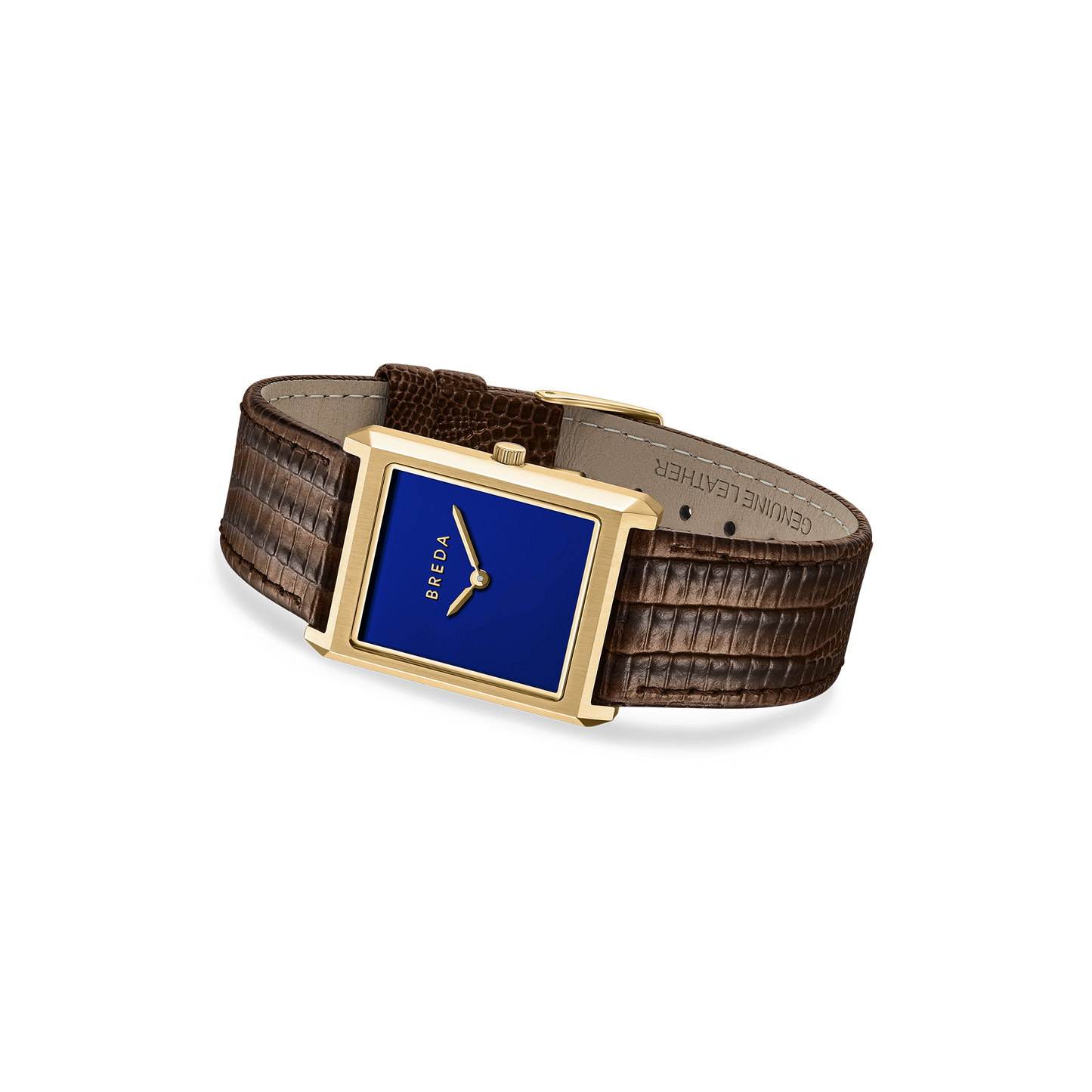 Virgil (Lizard Embossed) - Gold/Brown/Cobalt