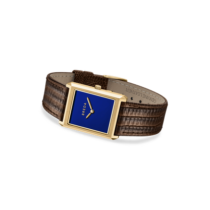 Virgil (Lizard Embossed) - Gold/Brown/Cobalt
