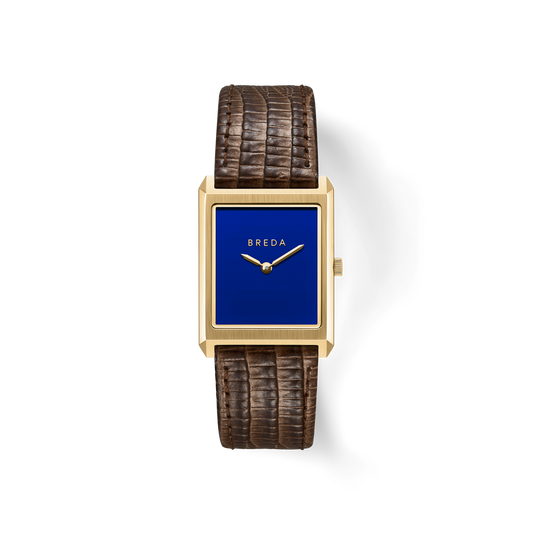 Virgil (Lizard Embossed) - Gold/Brown/Cobalt