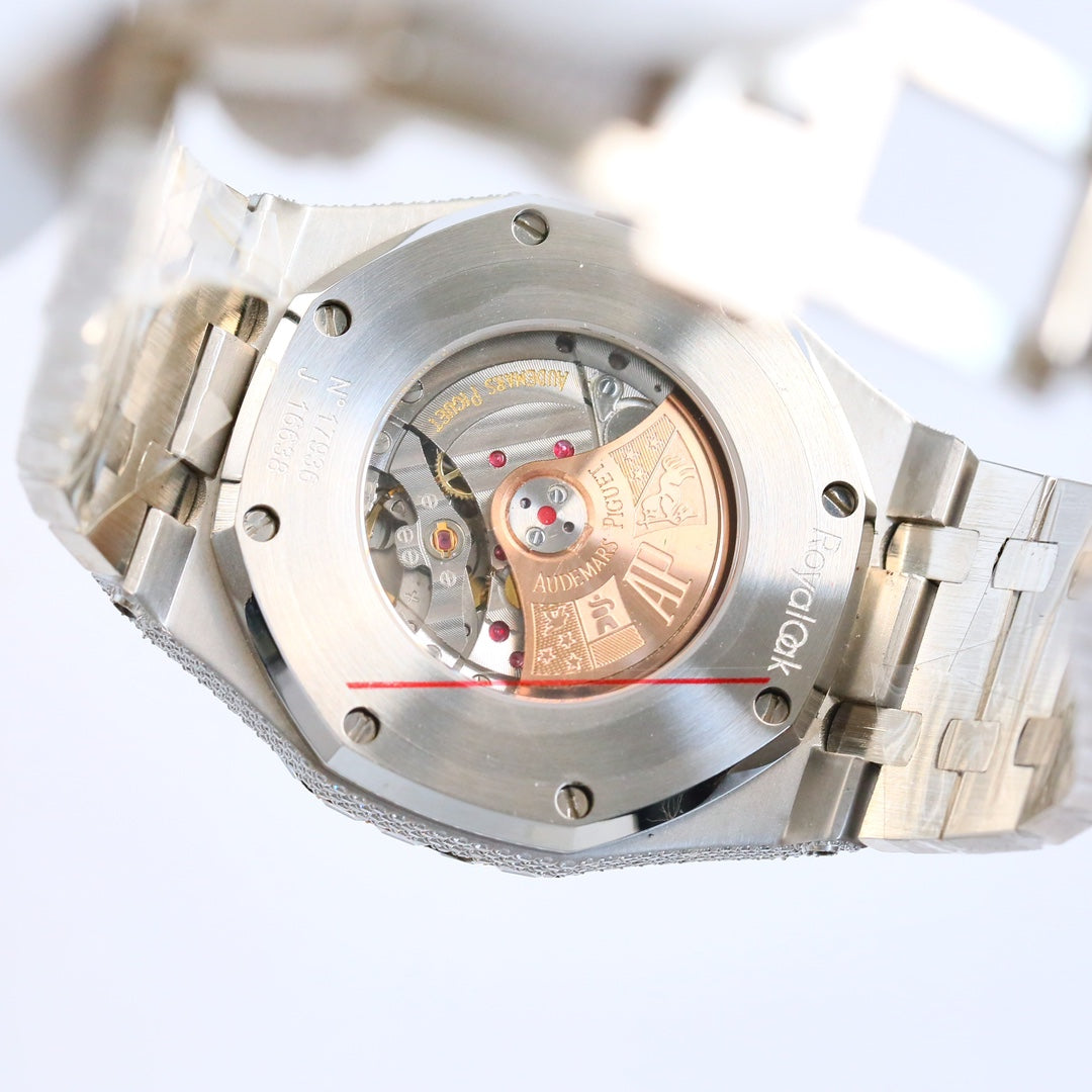 Audemars Piguet Royal Oak 50th Anniversary 15510 Full Diamond Men's Wrist Watch